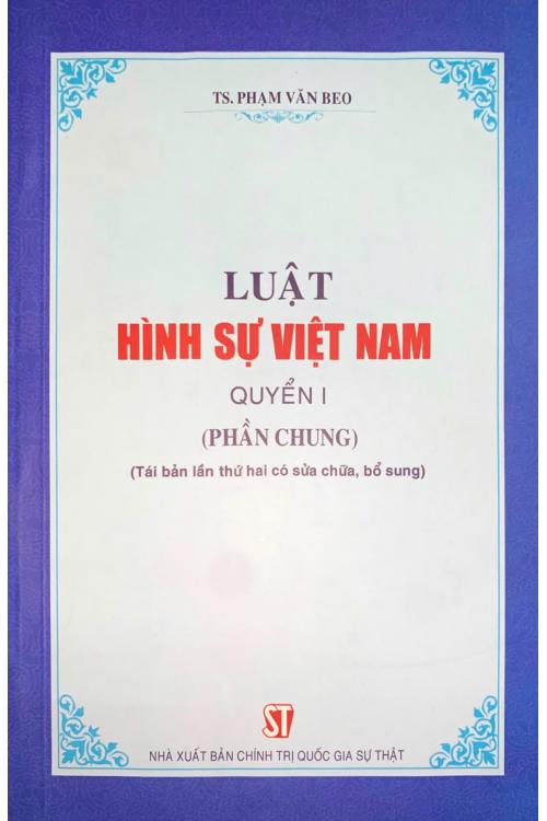 Luật hình sự Việt Nam -quyển 1 (Phần chung)